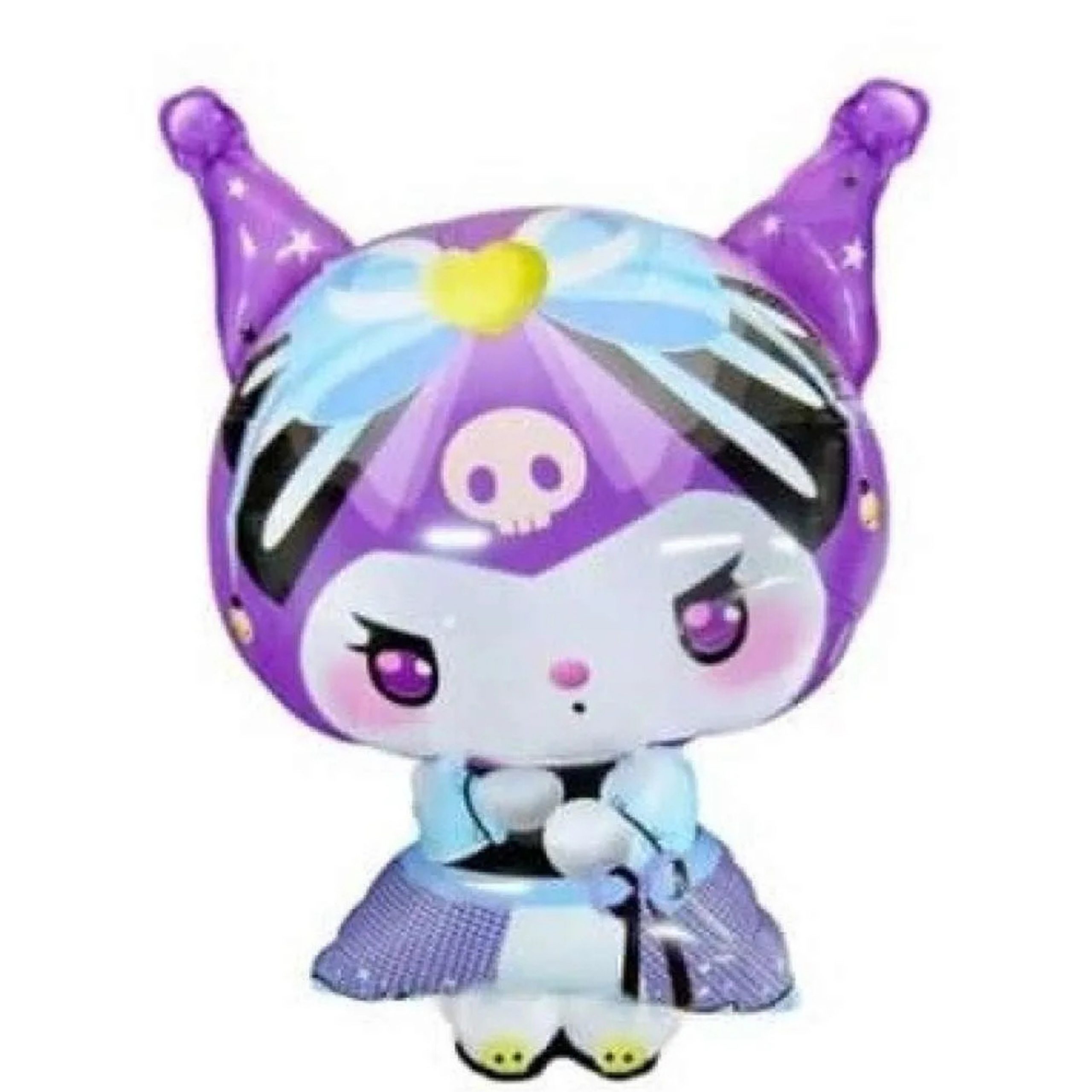 110-scaled-1.jpg 73 x 52cm Cat Purple Kuromi Shaped Foil Balloon (Unpacked) - Image 1