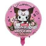 18" Round Kuromi Themed Foil Balloon (Unpacked)