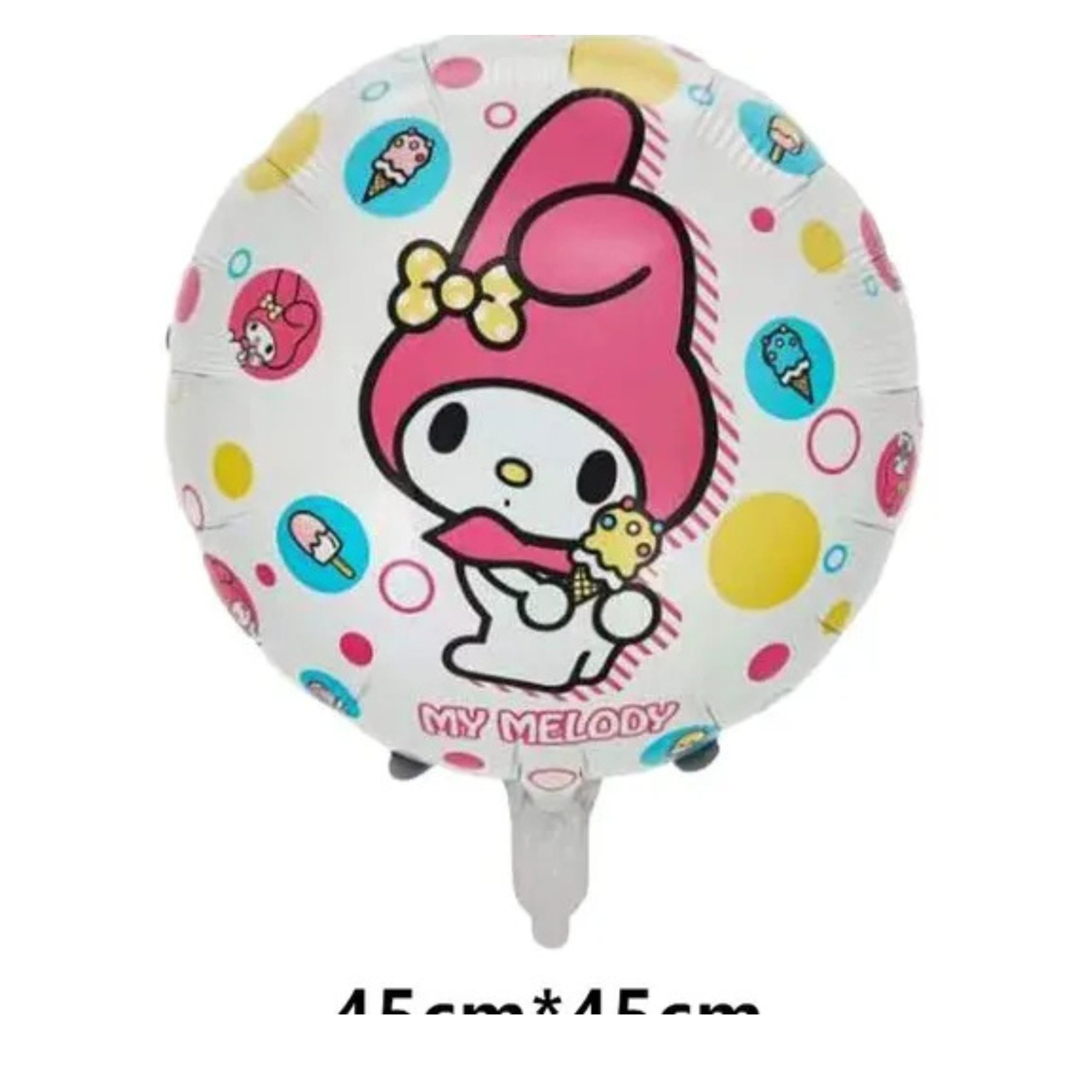 116-scaled-1.jpg 18" Round My Melody Foil Balloon (Unpacked) - Image 1