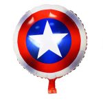 18" Round Captain America Shield Themed Foil Balloon (Unpacked)