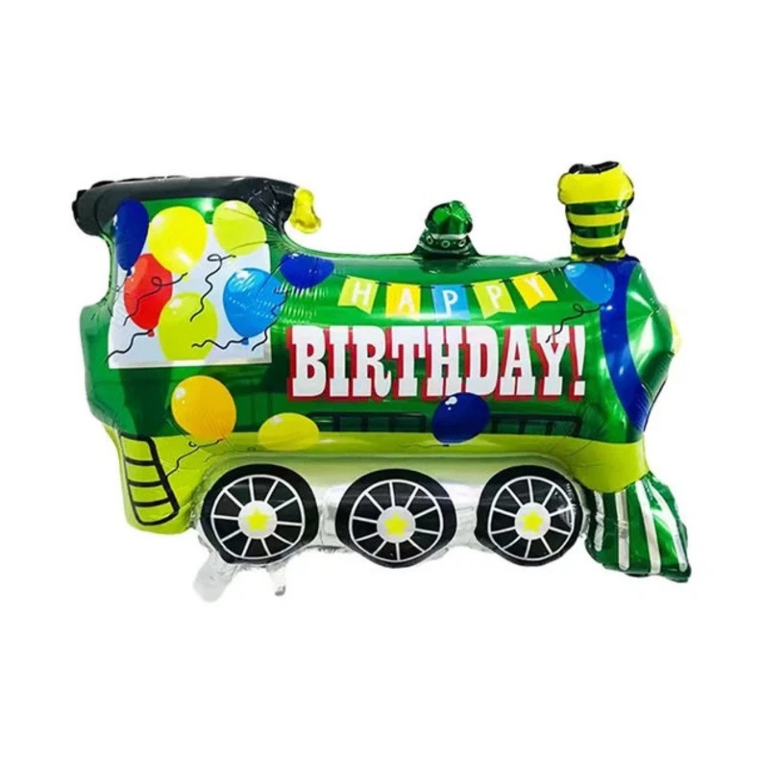 205_HR-scaled-1.png Kids Birthday Party Green Train Foil Balloon (Unpacked) - Image 1