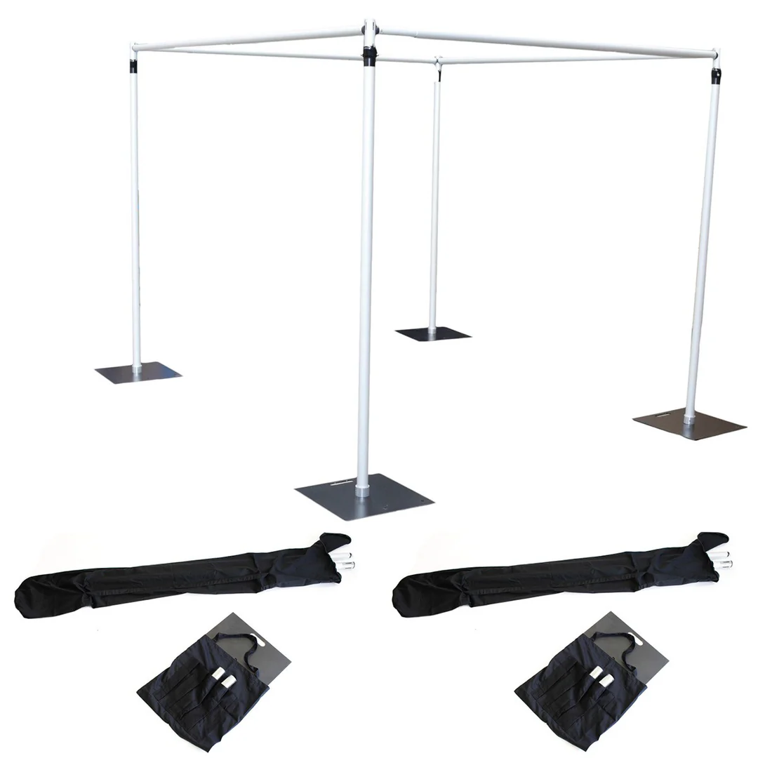 3x3_cube_stand_set Cube Backdrop Stand Frame Set With Bag 3mx3m - Image 1