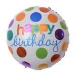 18" Multi Circle "Happy Birthday" Foil Balloon (Unpacked)