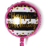18" Round "Happy Birthday" Printed Foil Balloon (Unpacked)