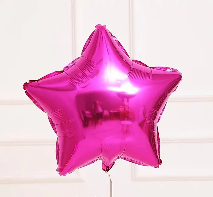 475e38_4084150ad8224e5698845879457c4cfa_mv2.webp 18" Dark Pink Star Shape Metallic Foil Balloon (Unpacked) - Image 1