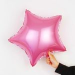 18" Pink Star Shape Metallic Foil Balloon (Unpacked)