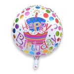 18" Happy Birthday Colorful Polka Dot Foil Balloon (Unpacked)