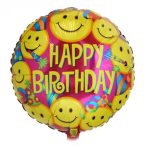 18" Smiles Happy Birthday Theme Foil Balloon (Unpacked)