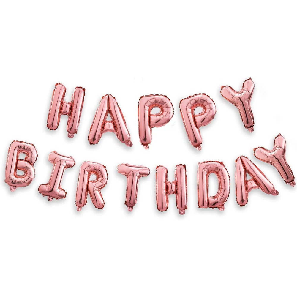 61S3-Sb1eL._AC_SL1492_.jpg Happy Birthday Rose Gold Foil Balloon - Image 1