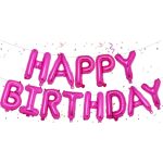 Happy Birthday Pink Foil Balloon