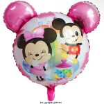 18" Round Pink Micky And Minnie Mouse Foil Balloon (Unpacked)