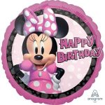18" Anagram Minnie Mouse Forever Birthday Foil Balloon (Unpacked)