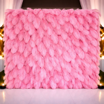 Feathers Wall Backdrop Pink Luxury Feathers (240cm×240cm)