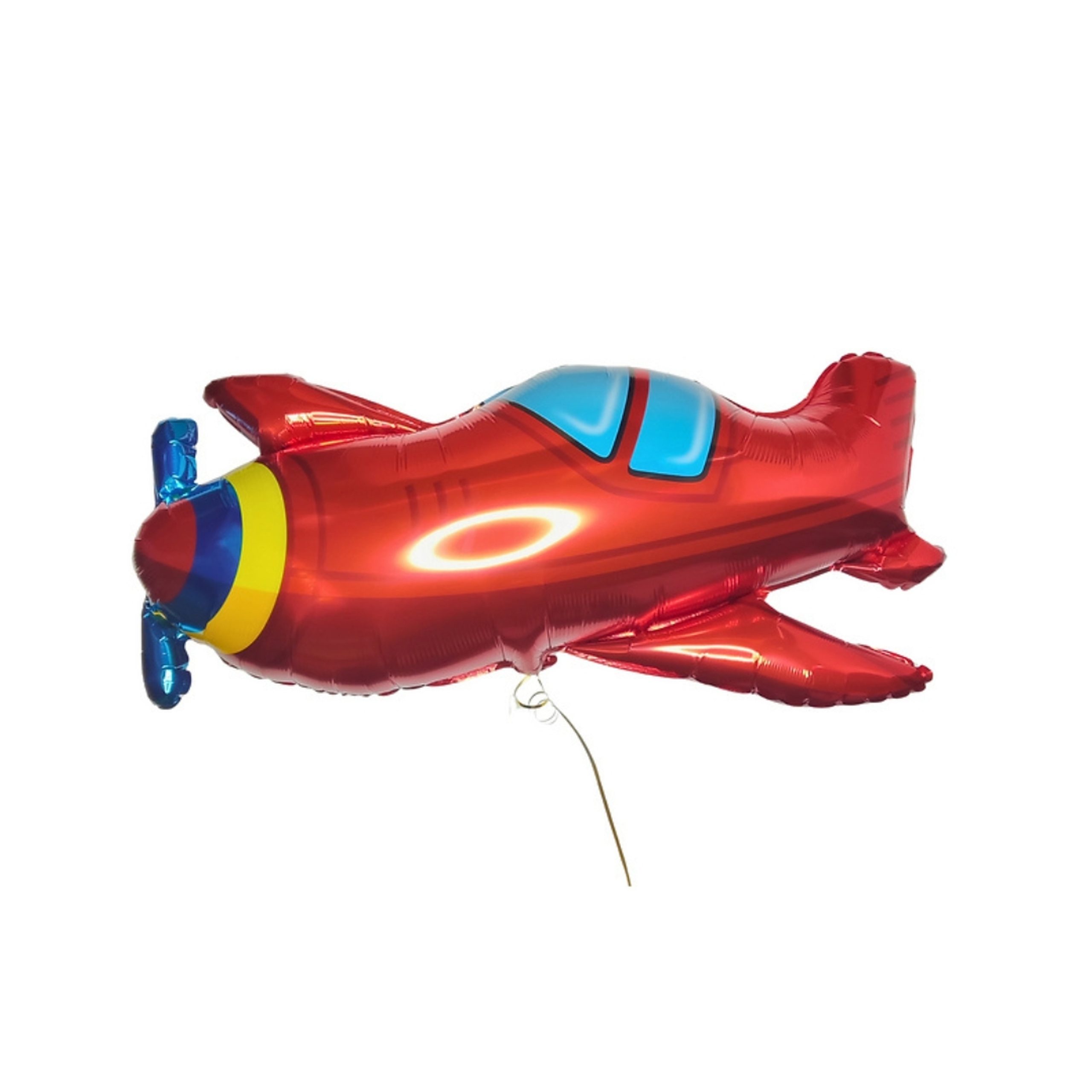 HR_195-scaled-1.jpg Red Airplane Metallic Foil Balloons (Unpacked) - Image 1