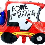 For Your Birthday Red Bus Foil Balloon (Unpacked)