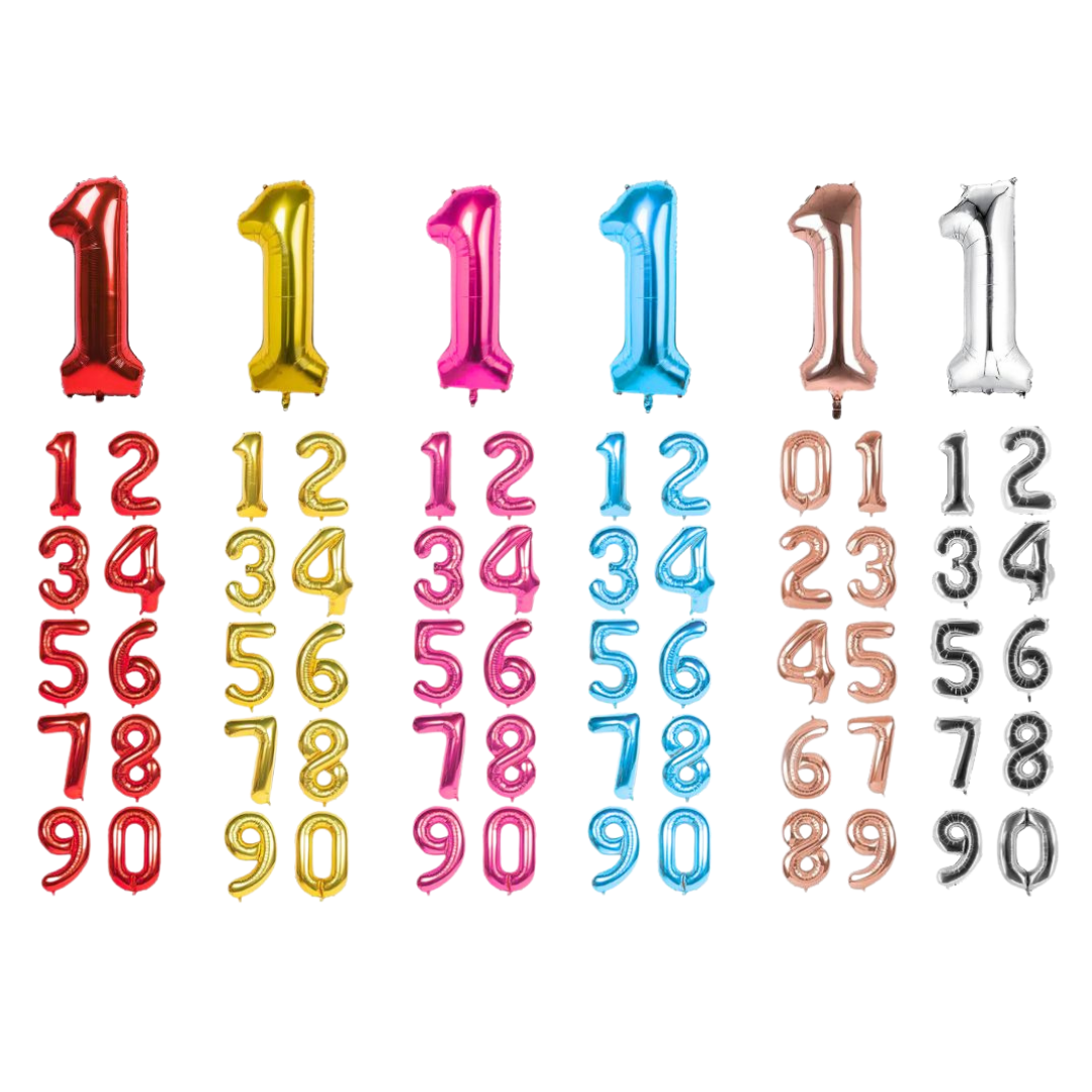 Super-Bargain-Megastore-11.png 0-9 Number Foil Balloon 100cm/40inch - Image 1