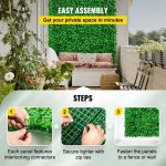 Lush White-Tipped Greenery Panel (50cm x 50cm) - Image 8