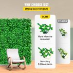 Lush White-Tipped Greenery Panel (50cm x 50cm) - Image 5