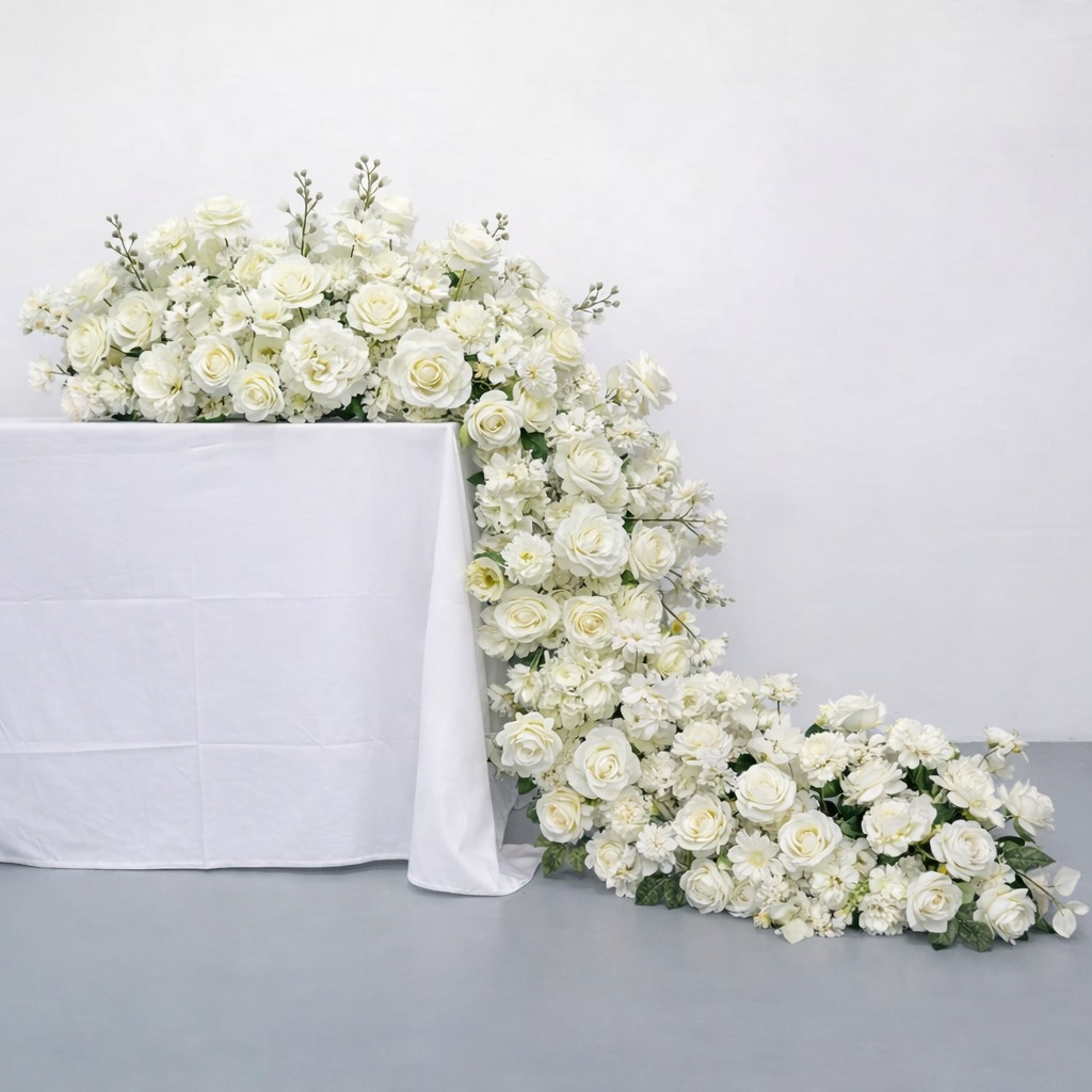 WhatsApp Image 2026-03-25 at 9.43.54 PM Artificial White Green Rose Flower Table Runner 43cm×100cm - Image 1