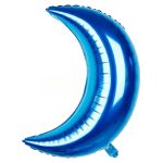 18" Blue Crescent Moon Foil Balloon (Unpacked)