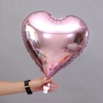 18" Rose Gold Heart Shape Metallic Foil Balloon (Unpacked)