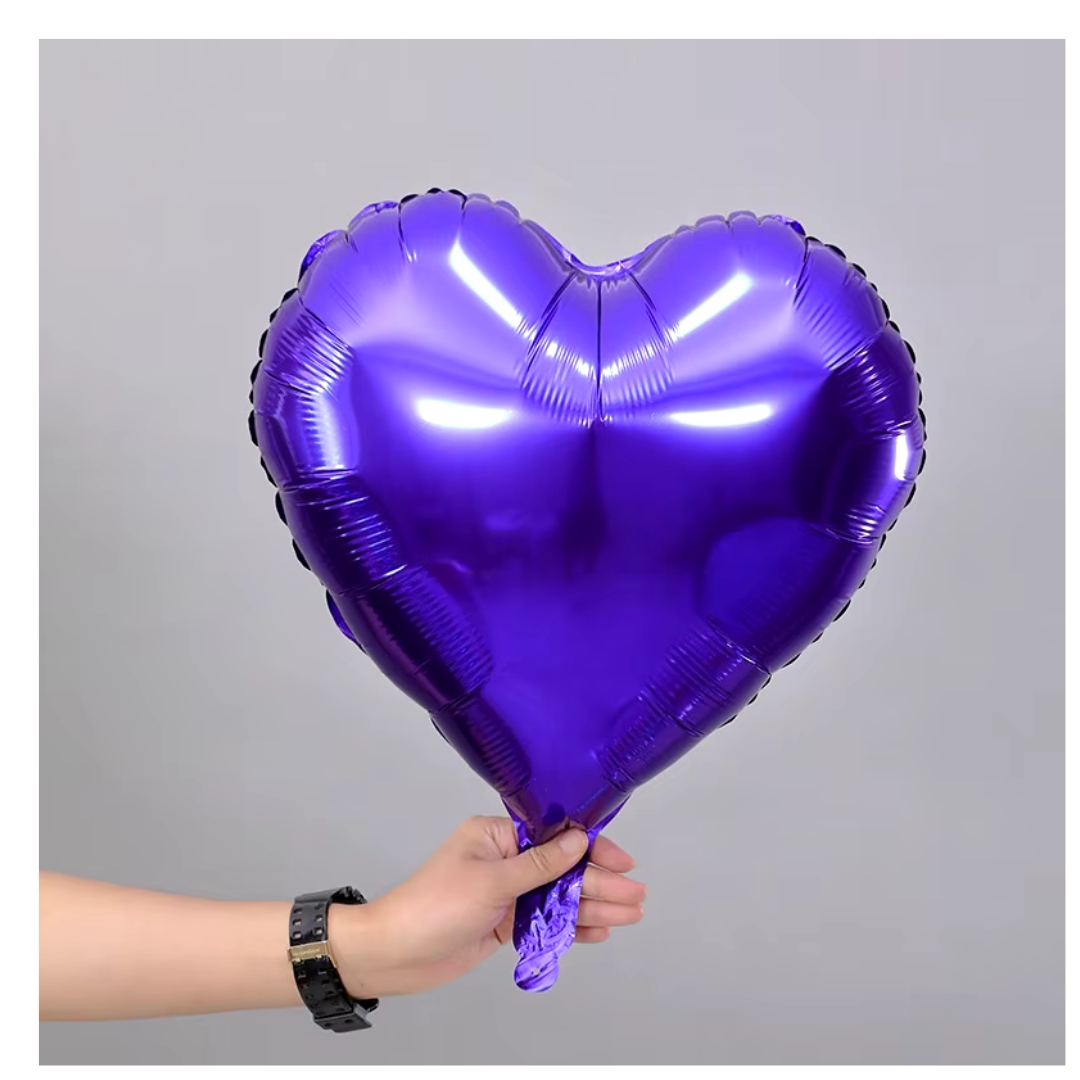 c-17.jpg 18" Navy Blue Crescent Heart Foil Balloon (Unpacked) - Image 1