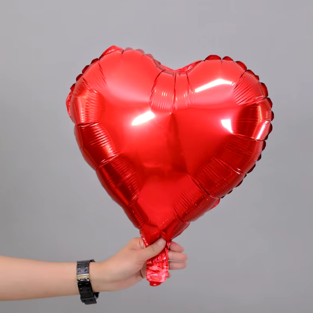 c-29.jpg 18" Red Crescent Heart Foil Balloon 18" (Unpacked) - Image 1