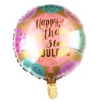 18-inch "Happy Birthday Stay Fabulous" Round Mylar Balloon (Unpacked)
