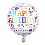 18inch Round "HAPPY BIRTHDAY" Colorful Foil Balloon (Unpacked)