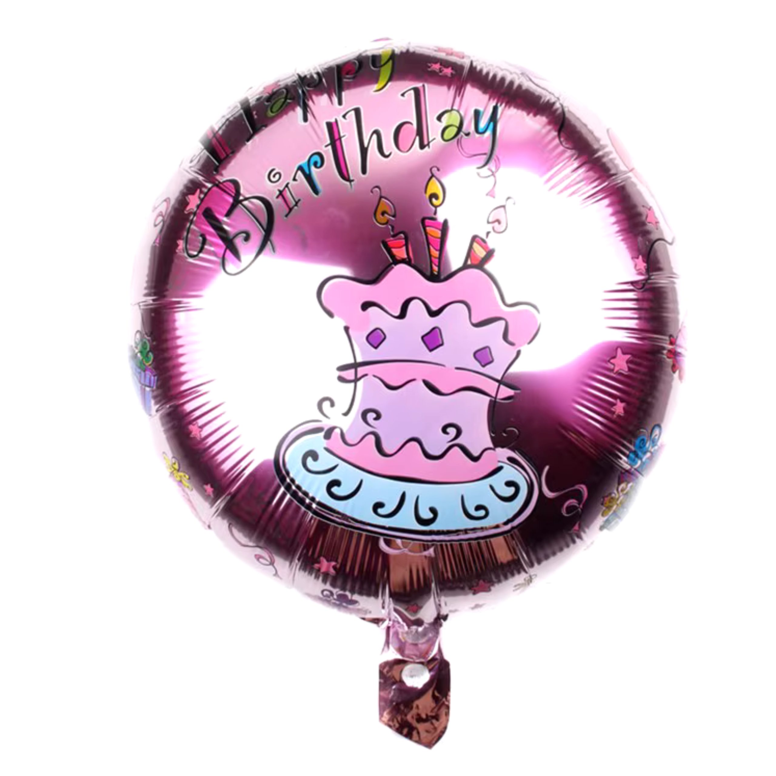 e-9-scaled-1.jpg 18" Round Cake Design "Happy Birthday" Foil Balloon (Unpacked) - Image 1