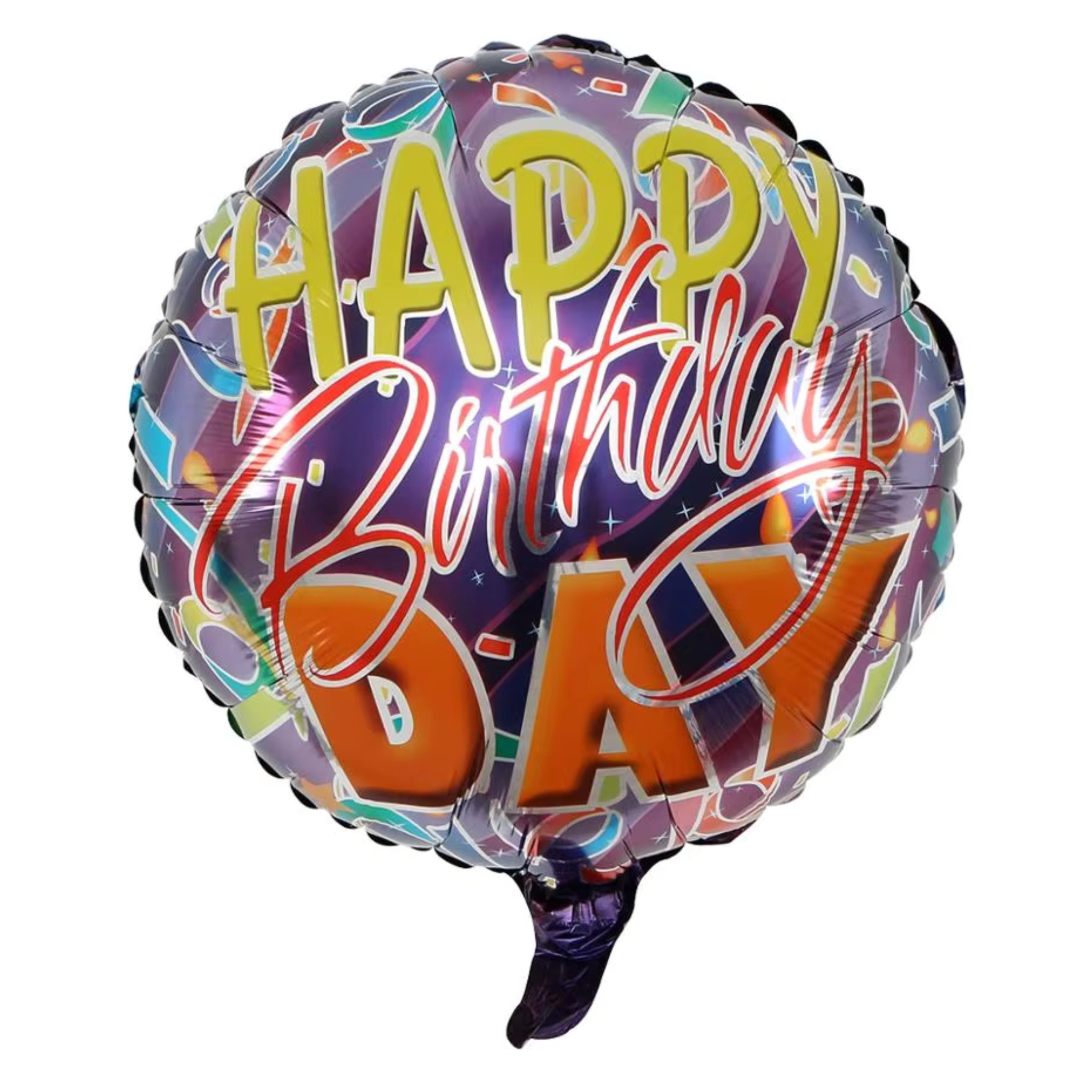 f-2-scaled-1.jpg 18" Round Happy Birthday Foil Balloon Multicolor (Unpacked) - Image 1