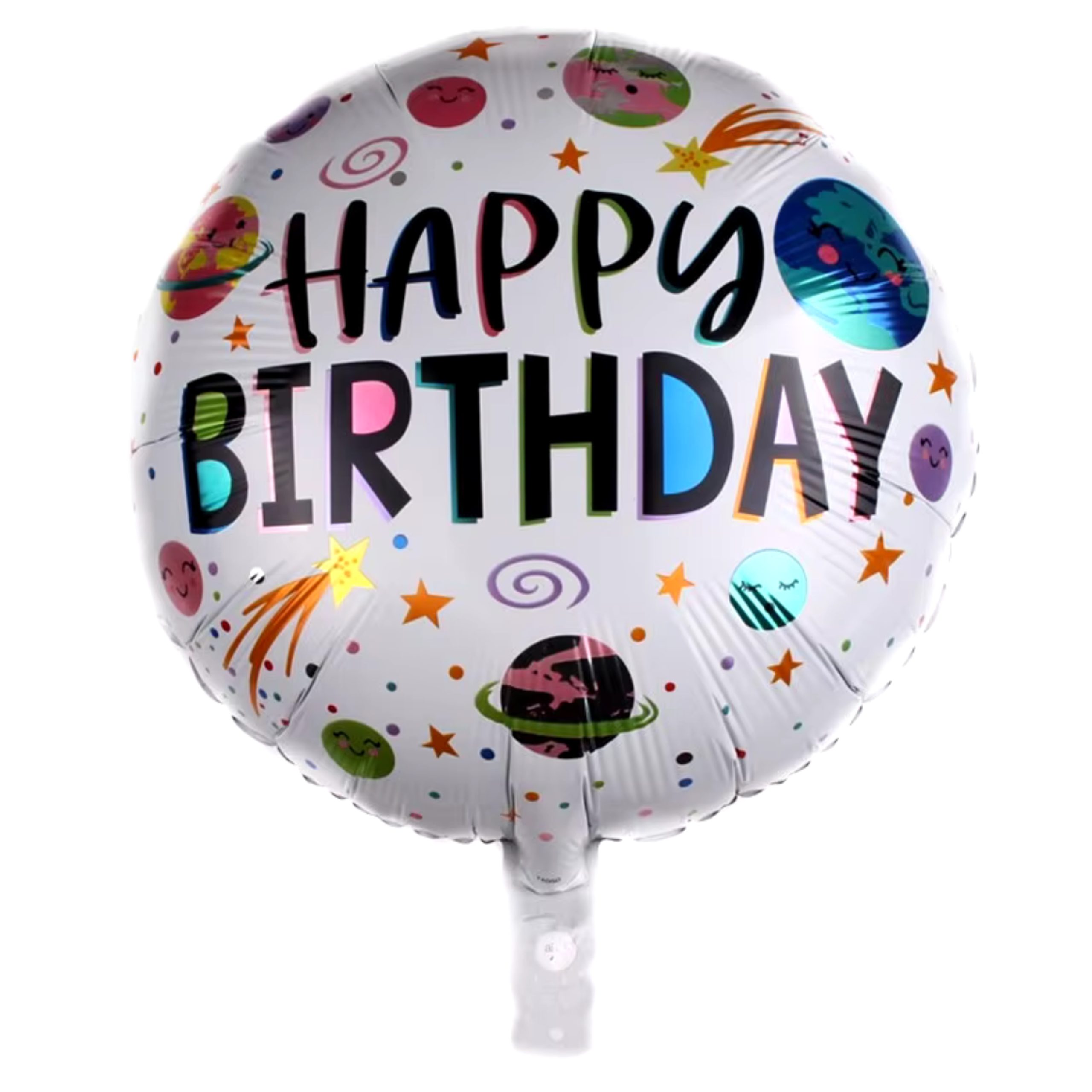 f-7-scaled-1.jpg 18" "Happy Birthday" Space Theme Foil Balloon (Unpacked) - Image 1