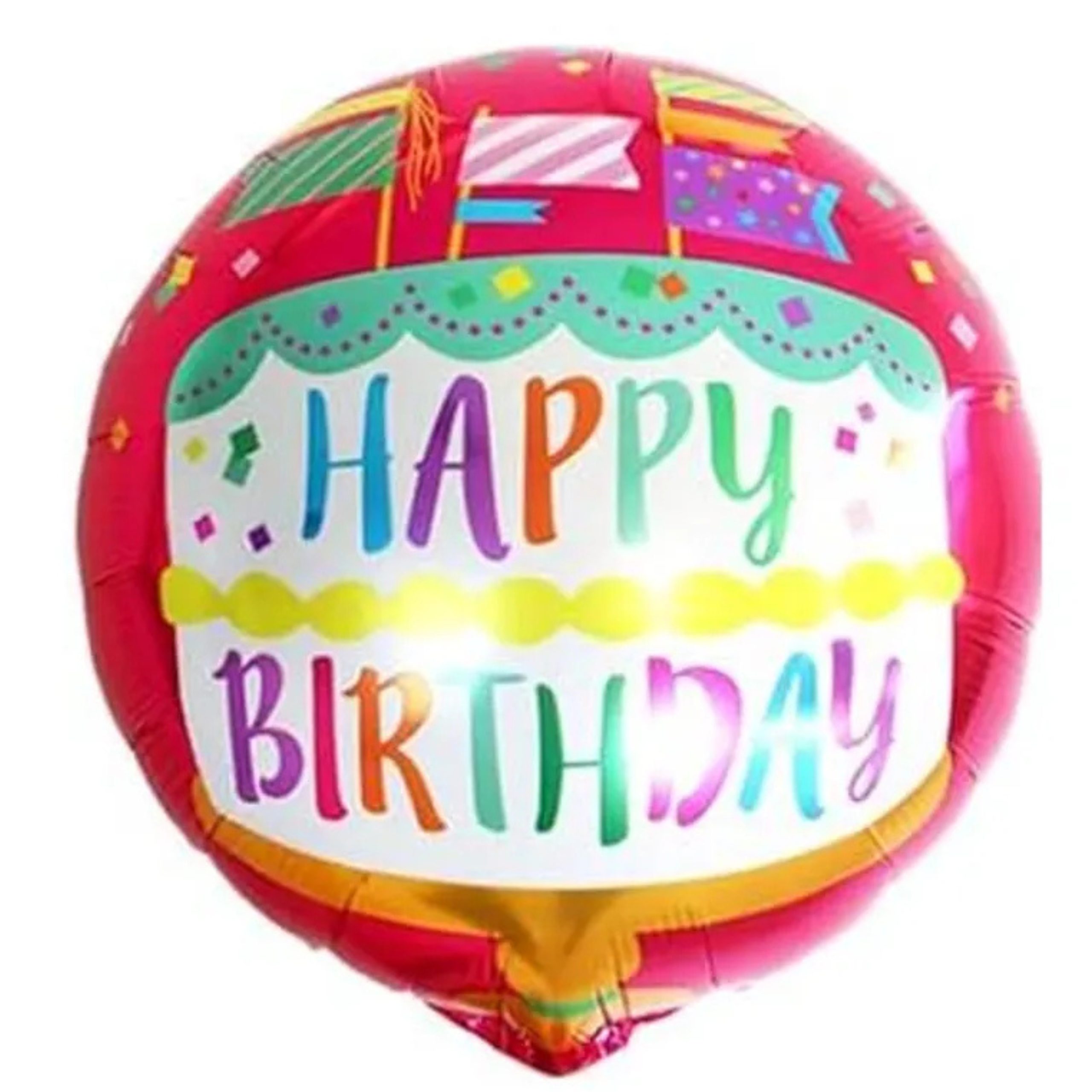 h-3-scaled-1.jpg 18" Message And A Cake Design "Happy Birthday" Balloon (Unpacked) - Image 1