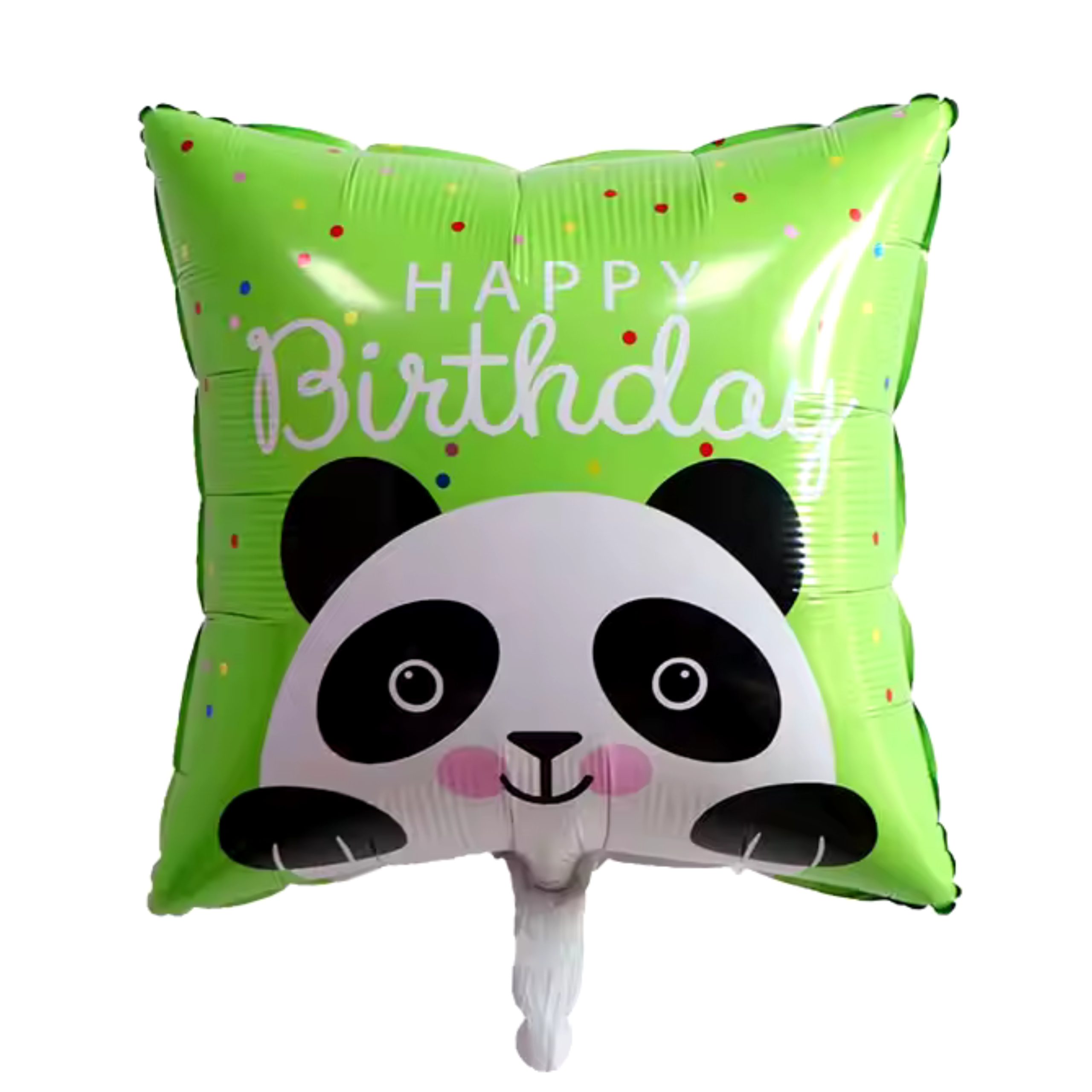 i-3-scaled-1.jpg Square Panda Themed "Happy Birthday" Foil Balloon (Unpacked) - Image 1