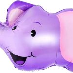 Purple Large Elephants Head Balloon 72*90cm (Unpacked)