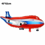 Airplane Shape Red Foil Balloons For Birthday Party (Unpacked)