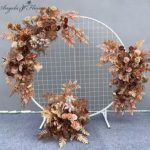 Artificial Brown Flower Backdrop Wall Set 3 Pieces