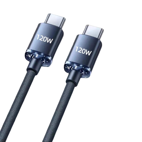 120W USB-C to USB-C Fast Charging and Data Transfer Cable Black 120W USB-C to USB-C Fast Charging and Data Transfer Cable Black
