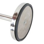 Stainless Steel Queue Barrier Post with Red Belt 2m - Image 5