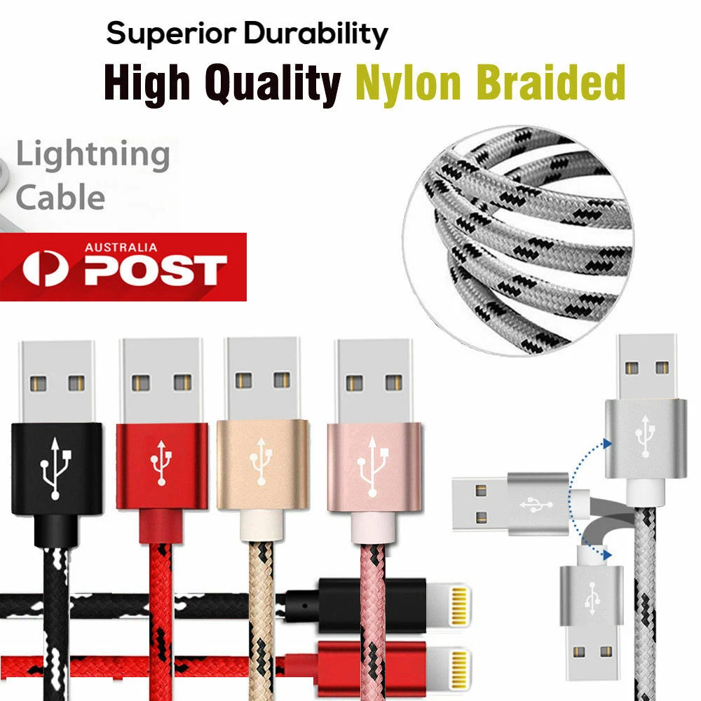 USB-A to lightning white braded premium cable USB-A to lightning braded premium cable