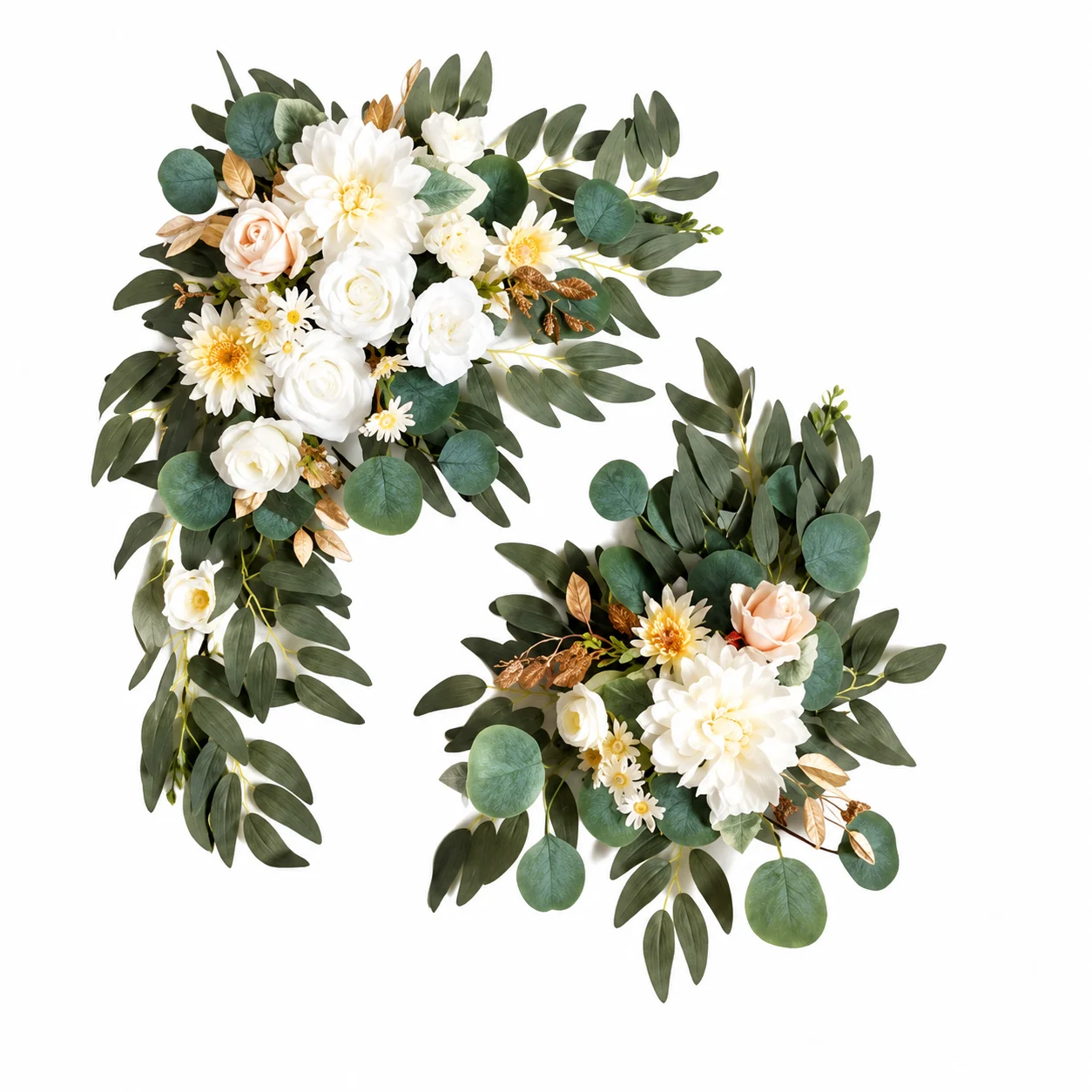 2 pieces Artificial Flower Wreath 2 pieces Artificial Flower Wreath