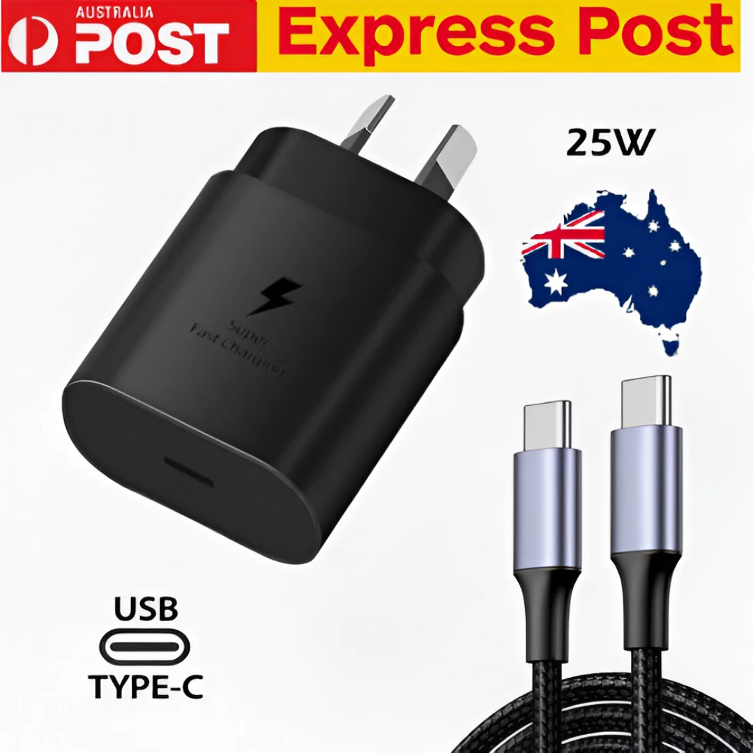 25W Super Fast Wall Charger + 2M Type-C Cable 25W Super Fast Wall Charger + 2M Type-C Cable